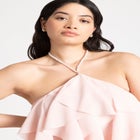 Ruffle Halter Neck Mini Dress image number null