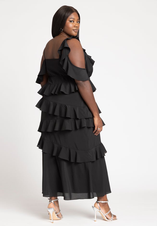 Asym Ruffle Maxi Dress image number 2
