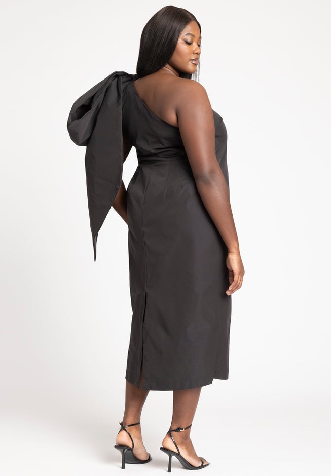One Shoulder Bow Column Dress image number 1