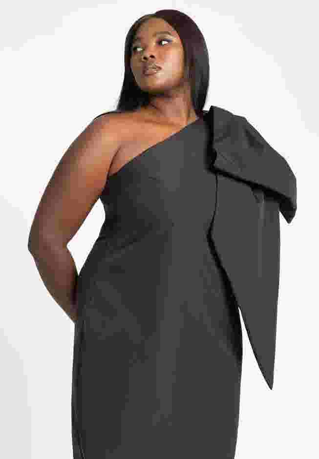 One Shoulder Bow Column Dress image number 4