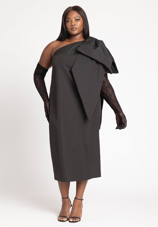 One Shoulder Bow Column Dress image number 0