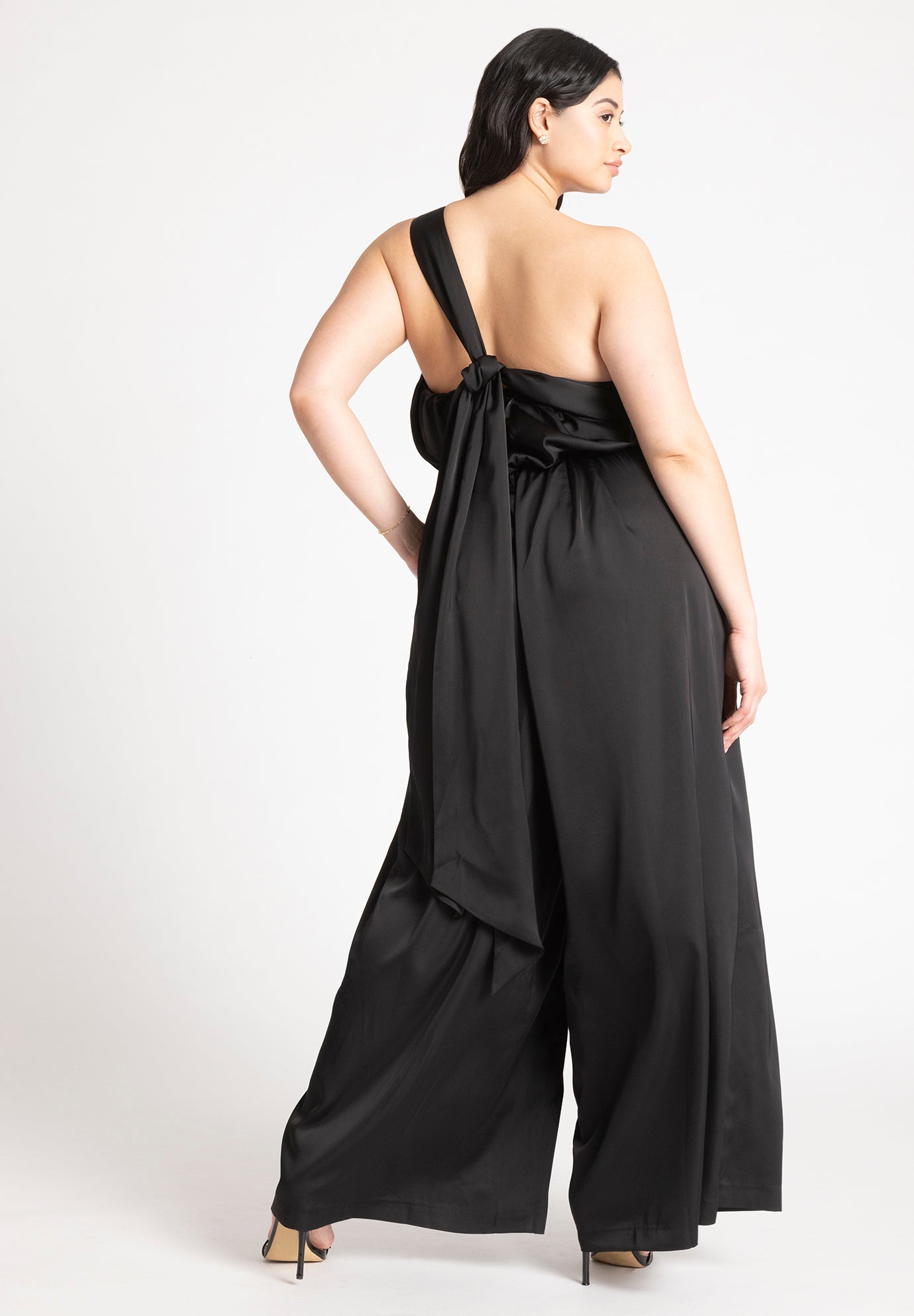 Tie Detail Satin Jumpsuit image number 1