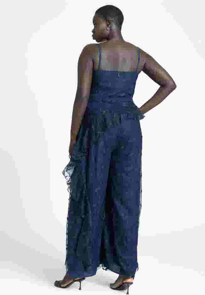 Ruffle Chantilly Lace Jumpsuit image number 1