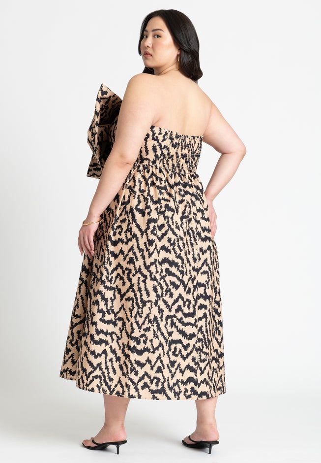 Bow Bodice Flare Dress image number 1