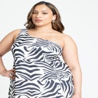 Zebra Print Flowy Maxi Dress image number null