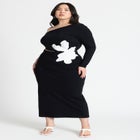 One Shoulder Flower Detail Dress image number null