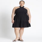 Halter Flare Mini Dress image number null