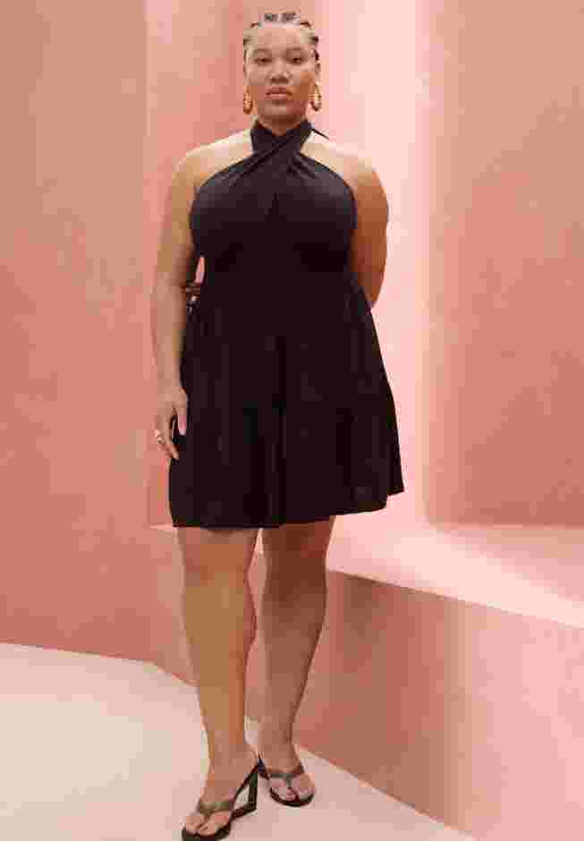Halter Flare Mini Dress image number 0