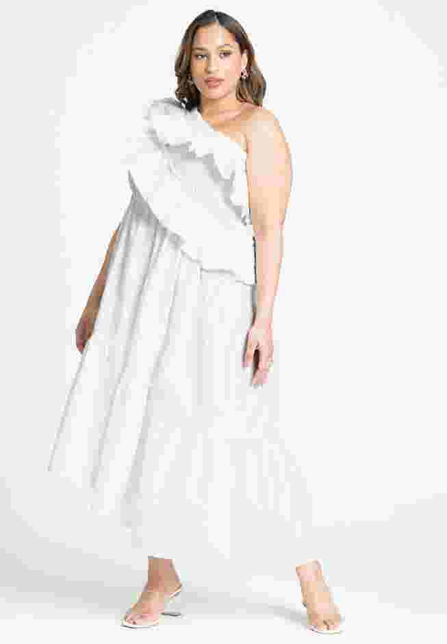 One Shoulder Dramatic Ruffle Dress image number 0