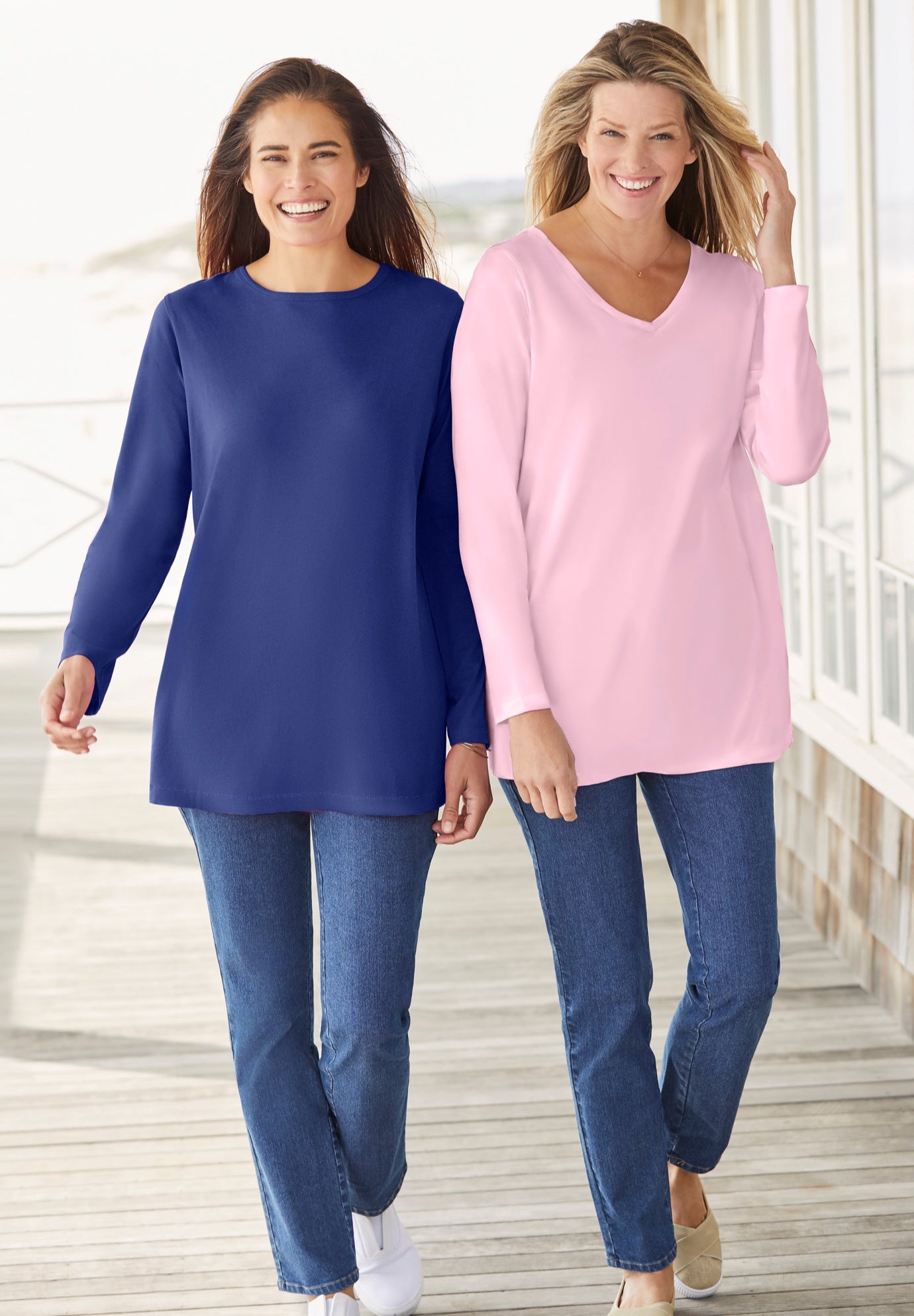 Perfect Long-Sleeve V-Neck Tee image number 6