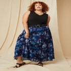 Crinkle Chiffon Ankle Skirt image number null