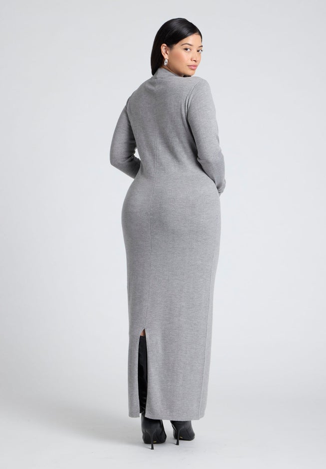 Mock Neck Maxi Dress image number null