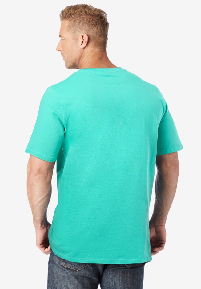 Shrink-Less Lightweight Longer-Length V-neck T-shirt image number 1