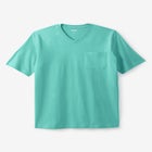 Shrink-Less Lightweight Longer-Length V-neck T-shirt image number null