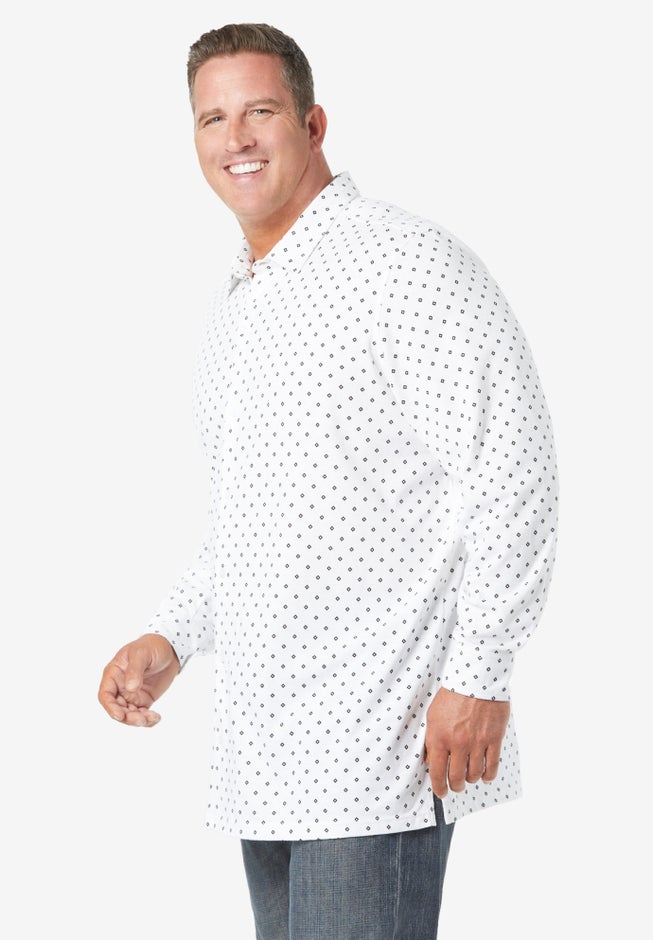 Stretch Knit Long Sleeve Buttondown image number null