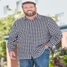 Stretch Knit Long Sleeve Buttondown image number null