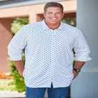 Stretch Knit Long Sleeve Buttondown image number null