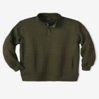 Quilted henley snapped pullover sweatshirt image number null