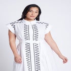 Embroidered Midi Dress image number null