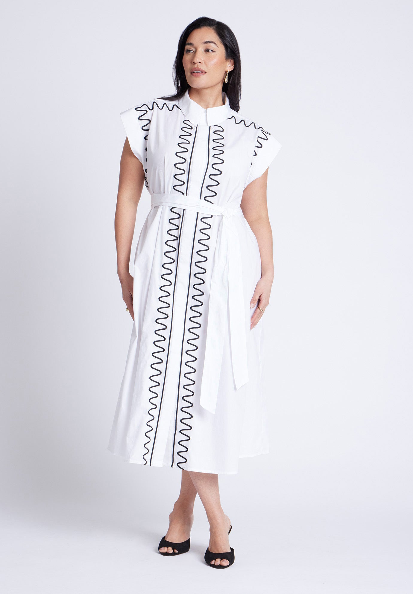 Embroidered Midi Dress image number 0