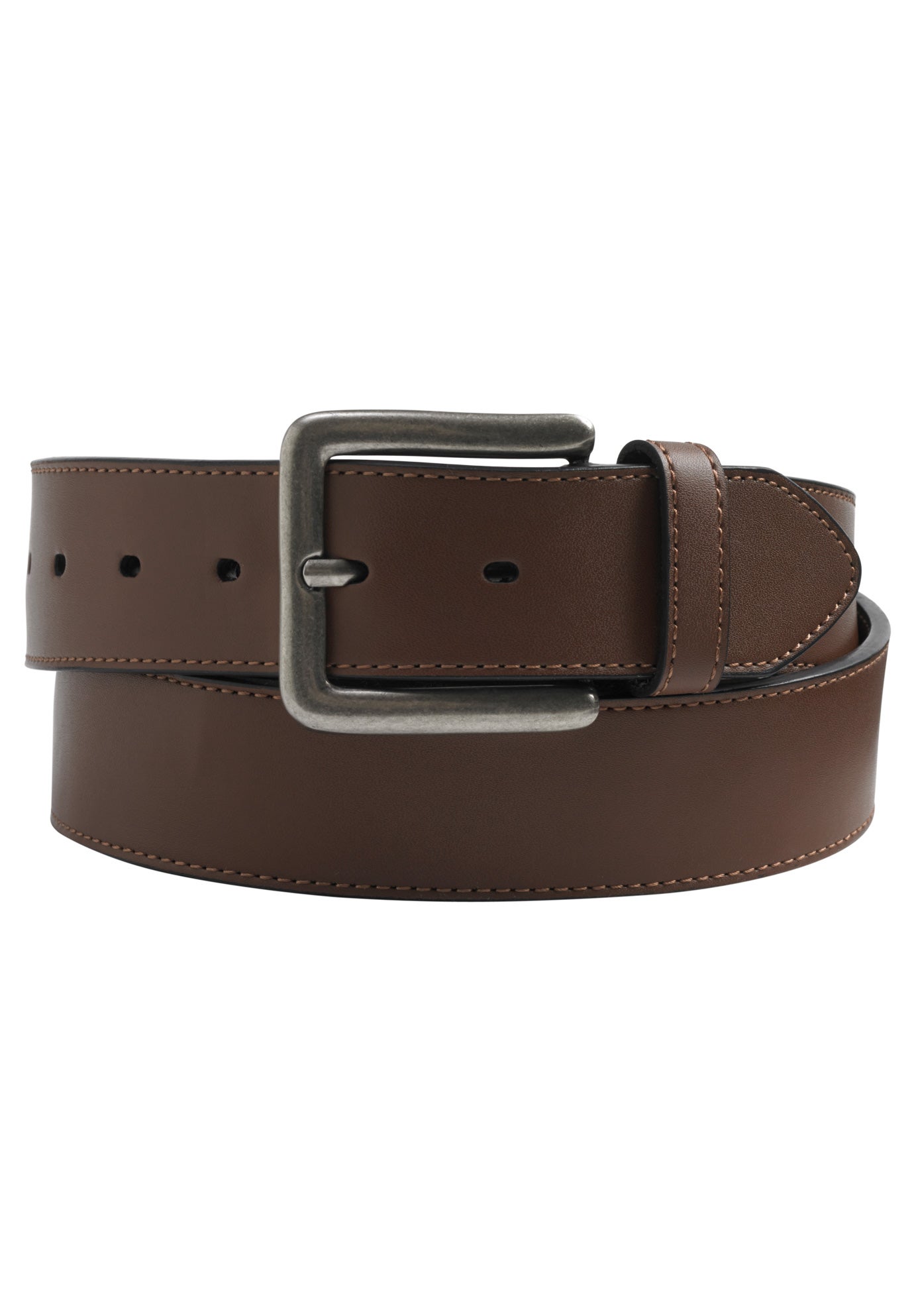 Casual Stitched Edge Leather Belt image number 0