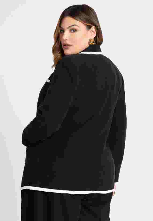 Preppy Contrast Tipped Blazer image number 1