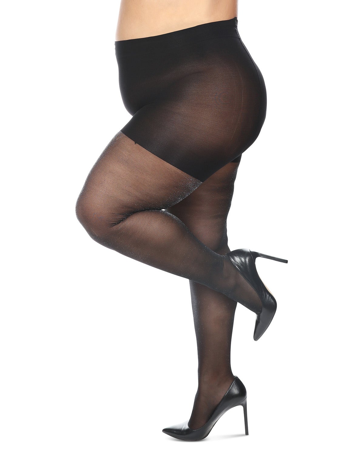 Memoi Sparkle Sheer Control Top Tights image number 2