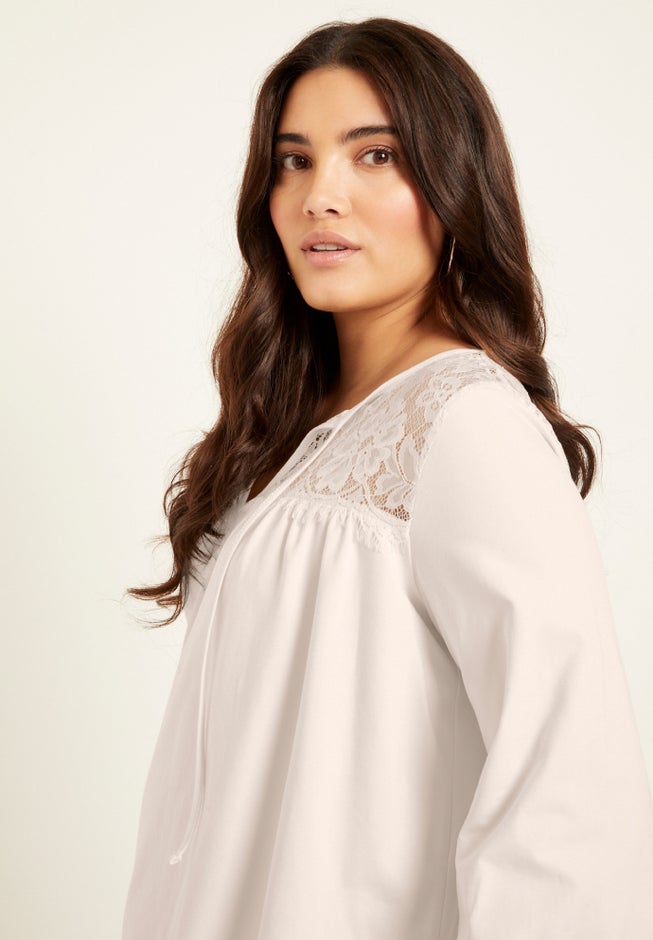 Lace-Trim Top image number null