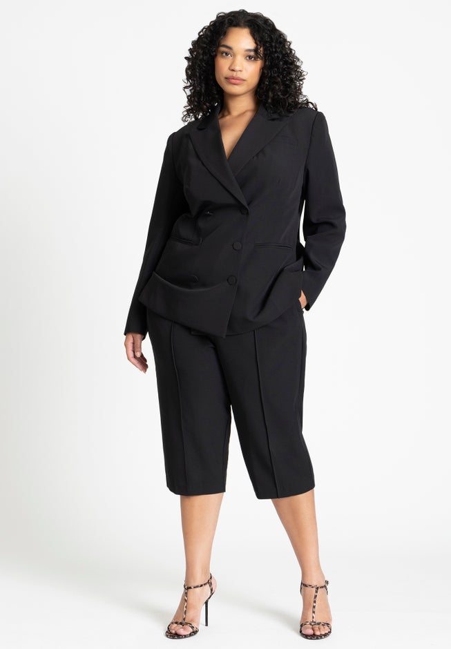 Nipped Waist Stretch Blazer image number 2