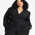 Nipped Waist Stretch Blazer image number null