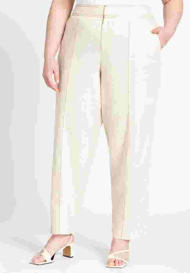 Pintuck Detail Linen Trouser image number 1