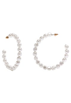 Pearl Hoop Earrings