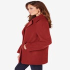 Plus Size Wool Blend A-Line Peacoat image number null