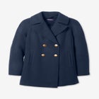 Plus Size Wool Blend A-Line Peacoat image number null