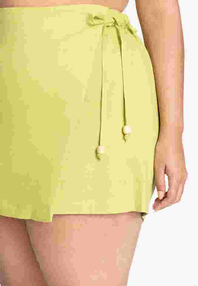 Linen Skort With Beads image number 1