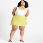 Linen Skort With Beads image number null