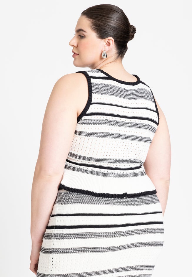 Crochet Multi Stitch Crop Top image number null