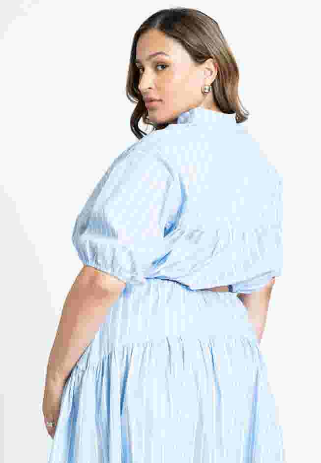 Striped Poplin Crop Top image number 1
