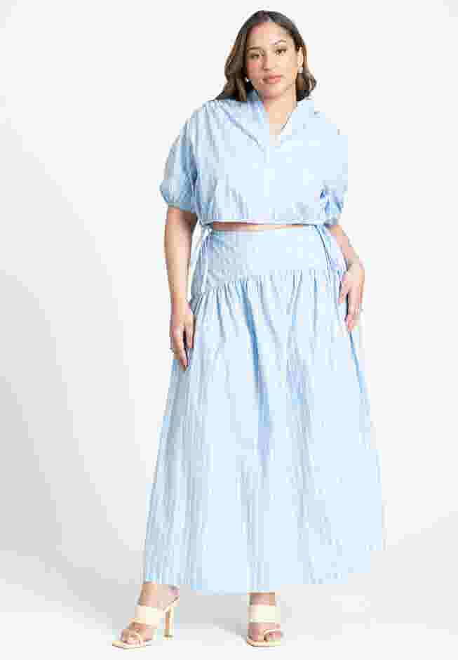 Striped Poplin Crop Top image number 2
