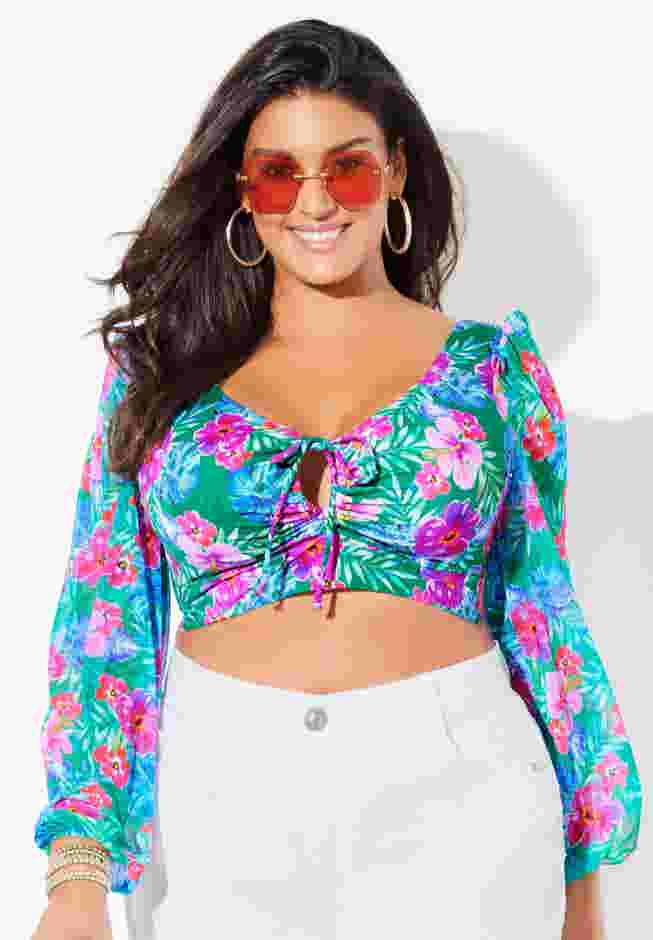 Bra-Sized Mesh Sleeve Underwire Bikini Top image number 3