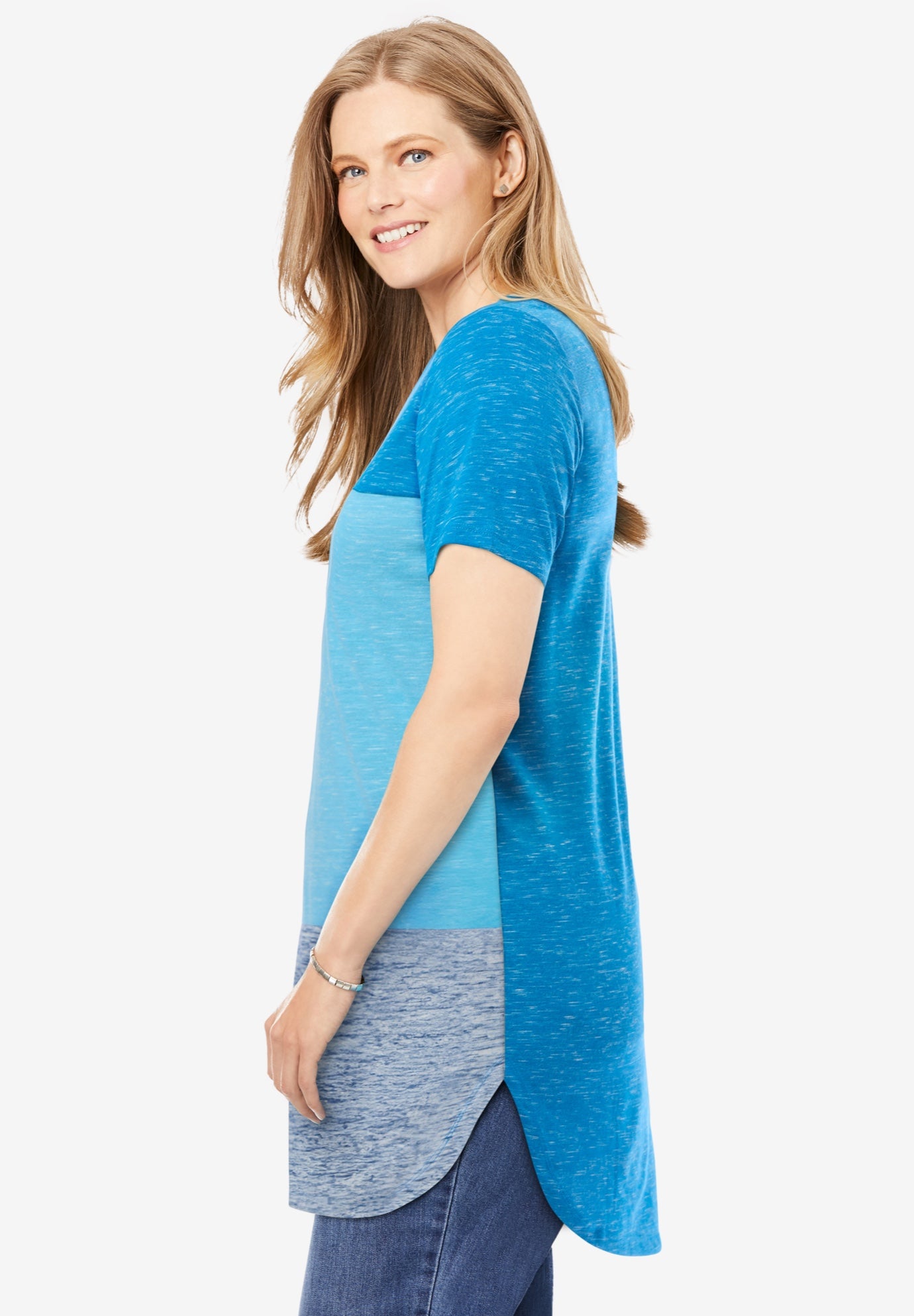 Marled V-Neck Tunic image number 2