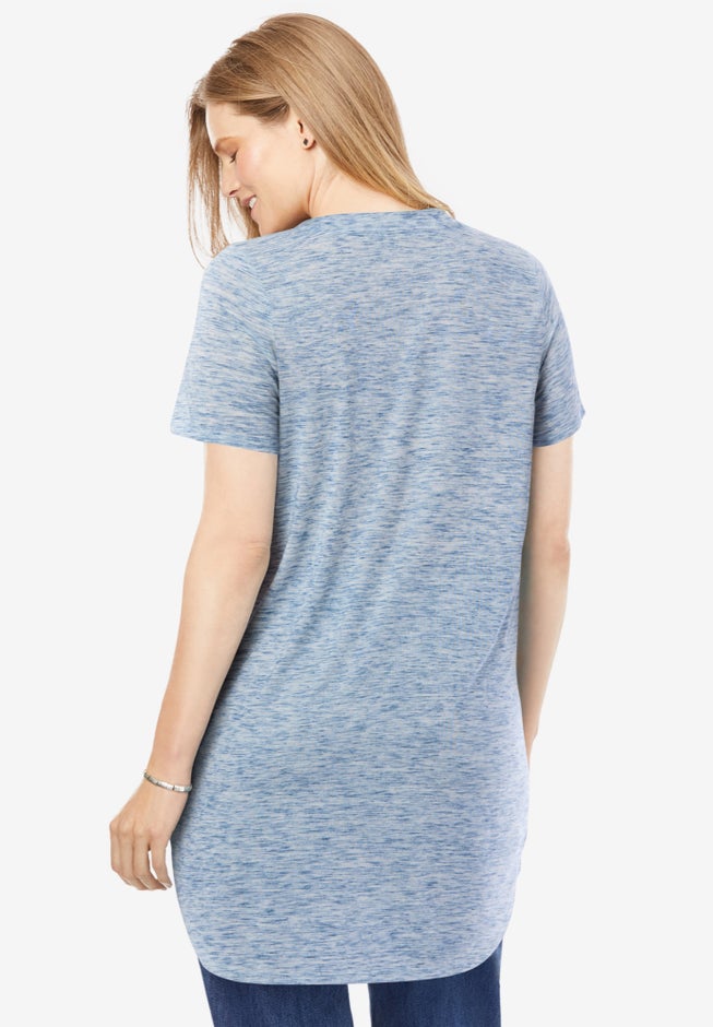 Marled V-Neck Tunic image number 1