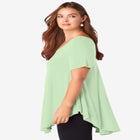 Plus Size Ultra Drape V-Neck Swing Tunic Top image number null