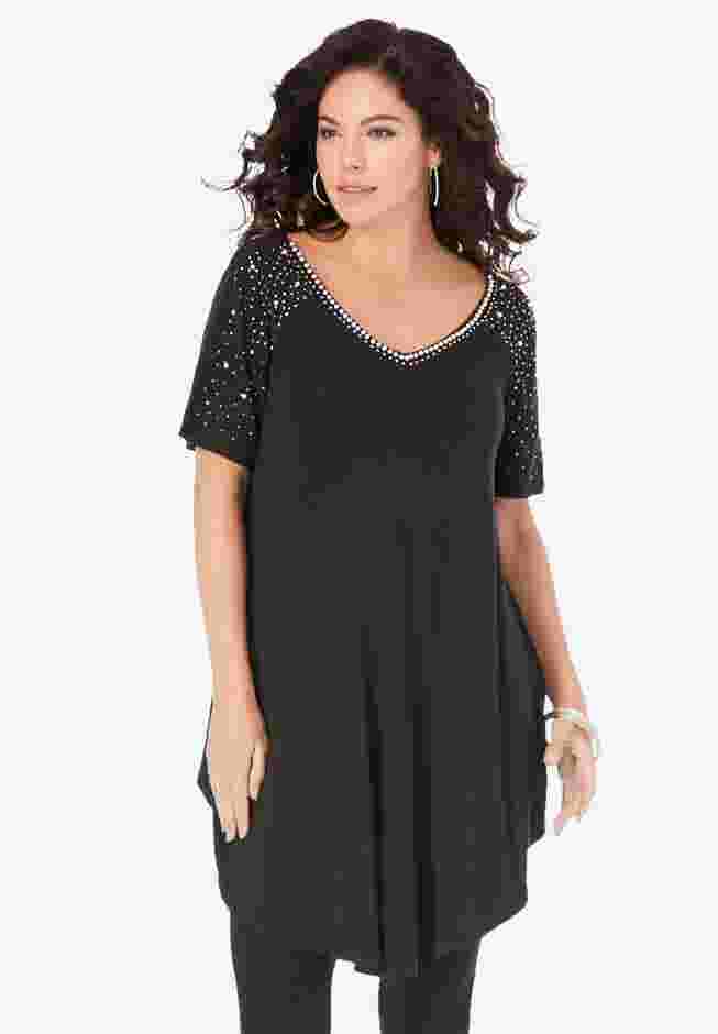 Ultra Drape V Neck Swing Tunic image number 0
