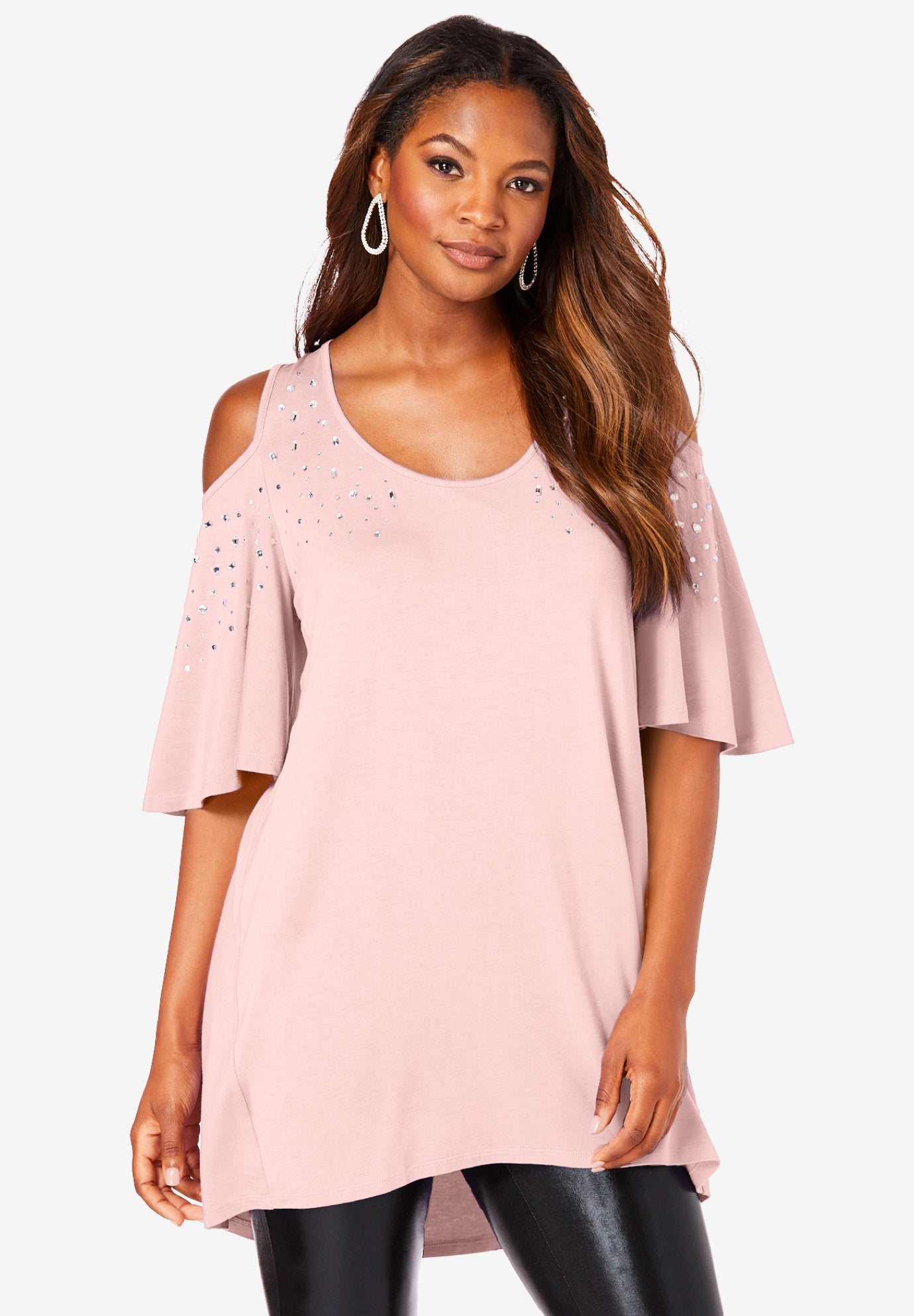 Cold Shoulder Ultra Drape Tunic image number 0