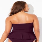Underwire Shirred Ring Bandeau Tankini Top image number 5