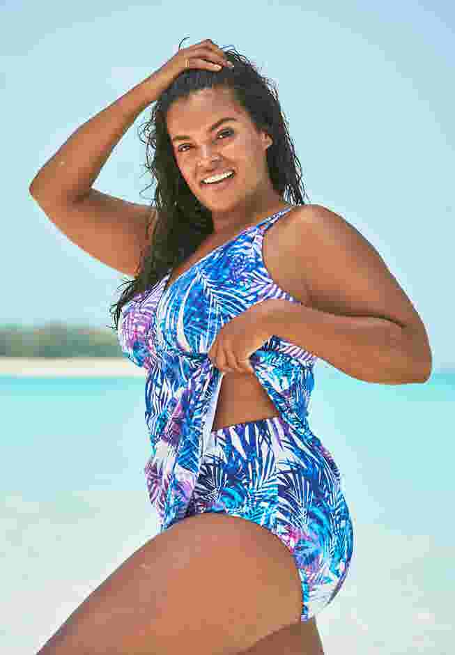 Loop Strap Two-Piece Swim Dress image number 5