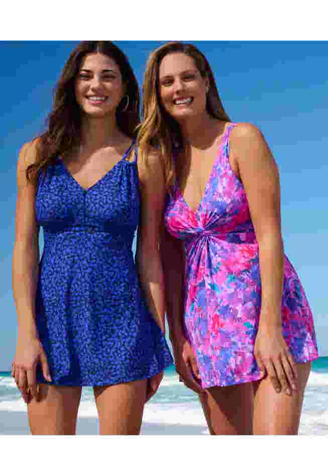 Loop Strap Two-Piece Swim Dress image number 7