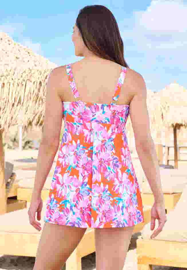 Loop Strap Two-Piece Swim Dress image number 1