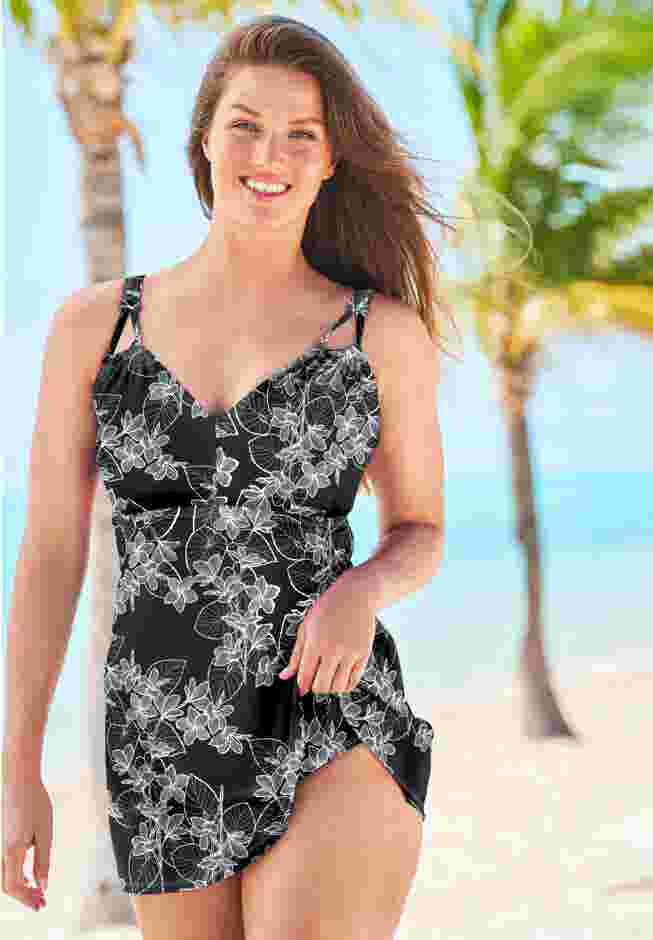 Loop Strap Two-Piece Swim Dress image number 3